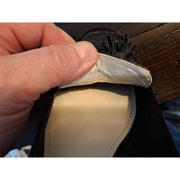 Anne Klein Black Leather Frisca Heel Shoe/Pre-Owned, Sz. 10M - Picture 10 of 10